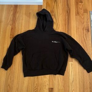 BOOHOO DSGN Studio Black Hoodie, Size Medium